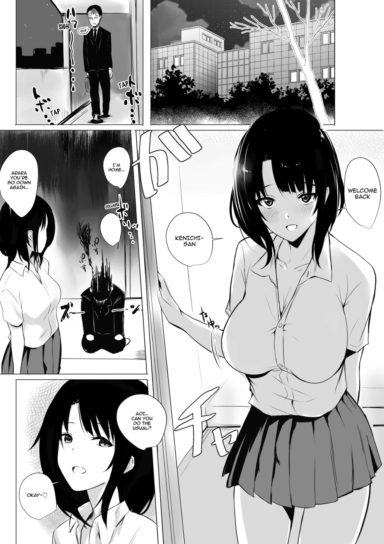 Hentai Manga Comic-I Witnessed The Big Breasted Schoolgirl Who Was Only Nice To Me having Sex With Another Man-Read-5